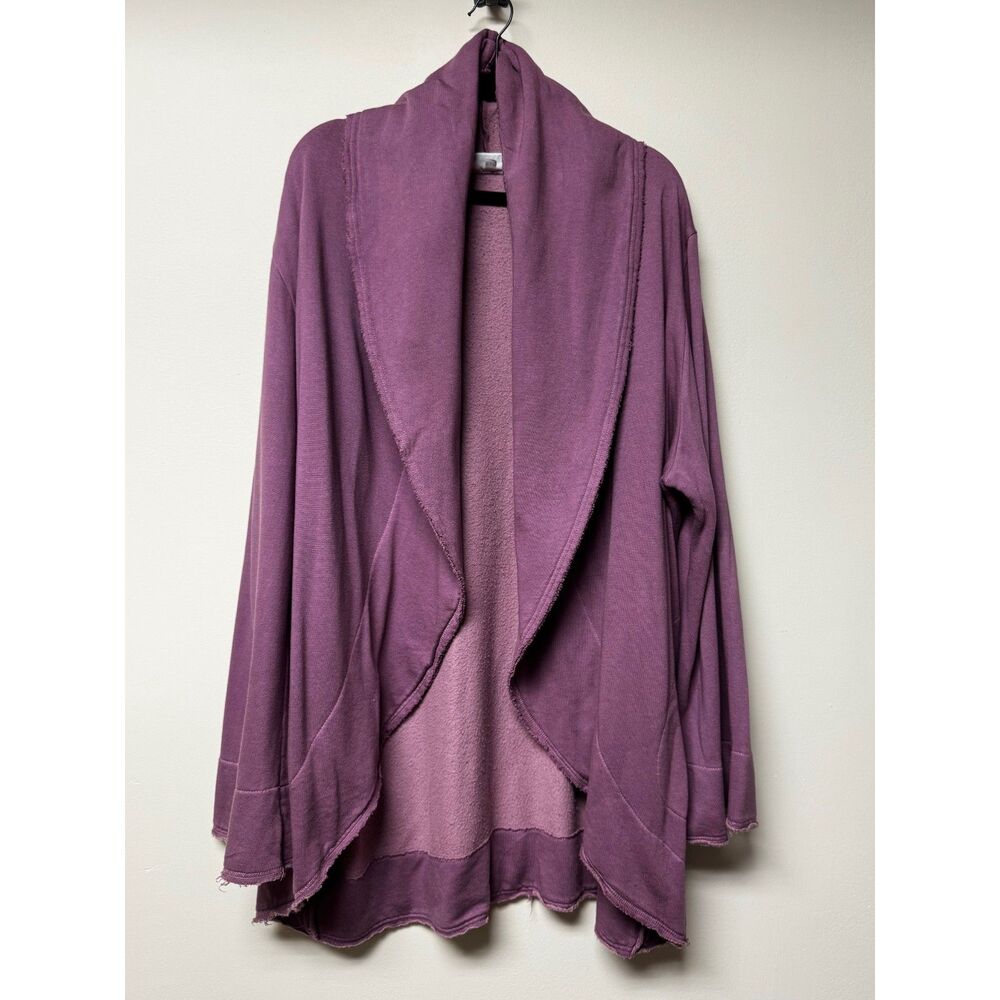 BRYN WALKER Organic Cotton/Bamboo Open Front Wrap Coat Cardigan, Sz XL